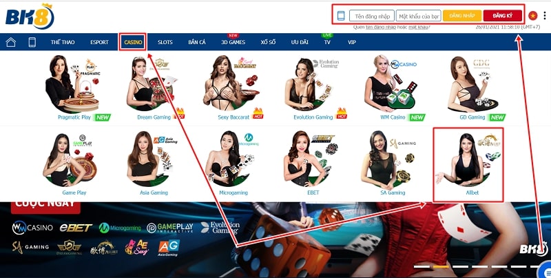 Các bước chơi cá cược tại sảnh game All Bet