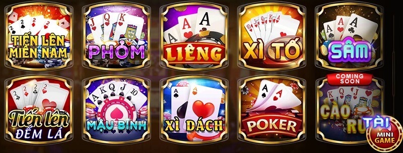 Game bài Ric có những tựa game nào?