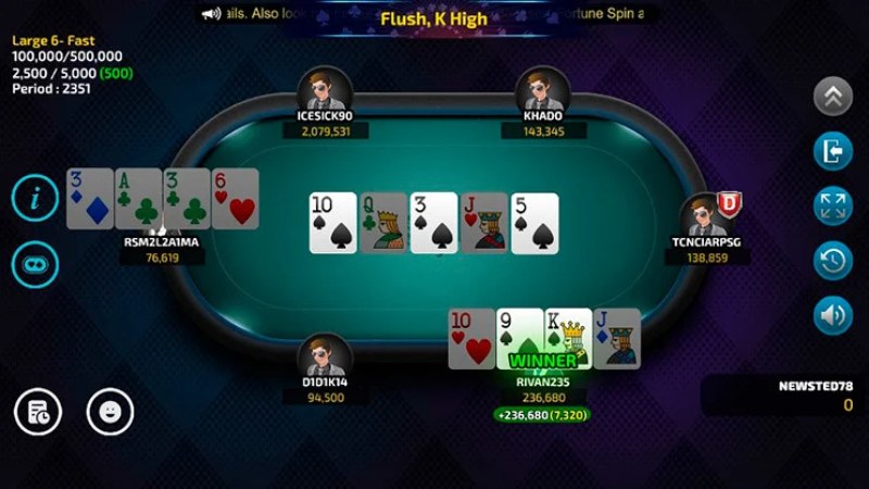 chơi game poker miễn phí 