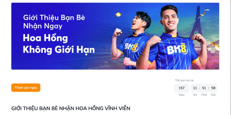 Giới thiệu bạn mới nhận ưu đãi BK8